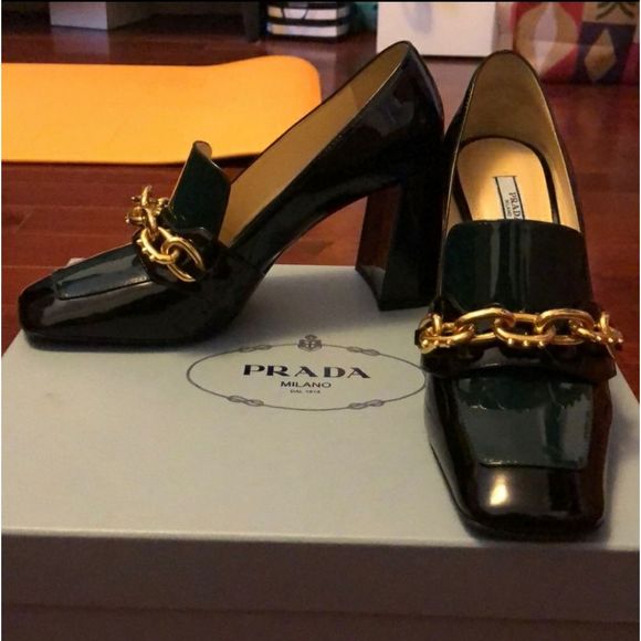 🌺Host Pick🌺 PRADA CHAIN LINK LOAFER PUMPS - Picture 2 of 6